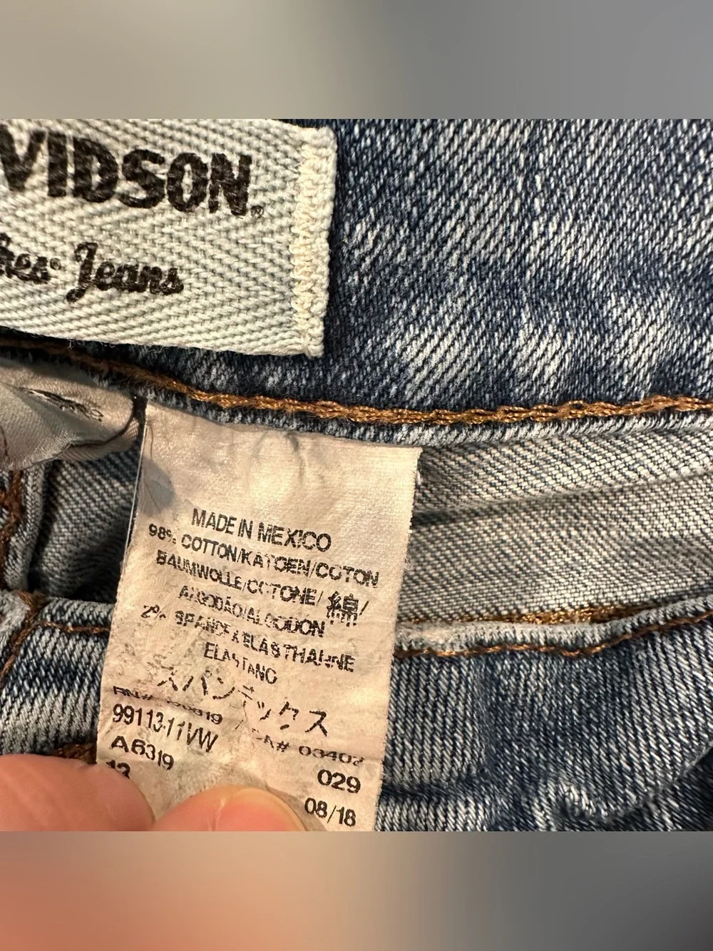 Harley Davidson Classic Women's Medium Wash Blue Bootcut Jeans Size 16
